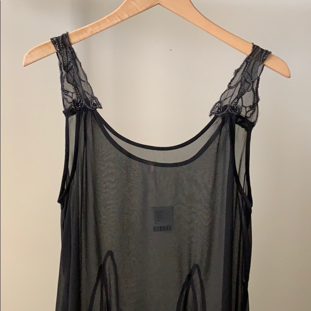 FREE PEOPLE INTIMATELY Black Sheer Slip